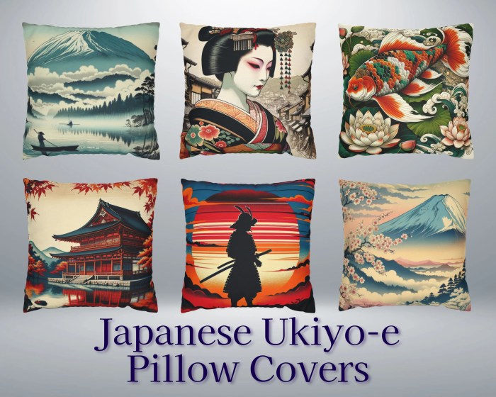 Japanese Ukiyo-e Pillow, Vintage Art Throw Pillow, Asian Decorative Cushion, Samurai Geisha Mt ... Japanese Ukiyo-e Pillow, Vintage Art Throw Pillow, Asian Decorative Cushion, Samurai Geisha Mt ...